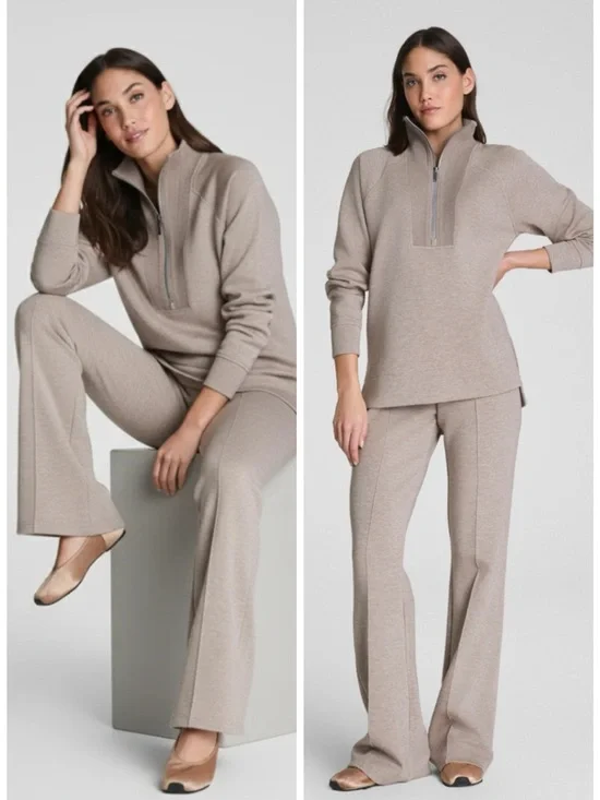 SPANX Brushed Airessentials Set in Birch Heather SZ S/SP - Picture 1 of 6